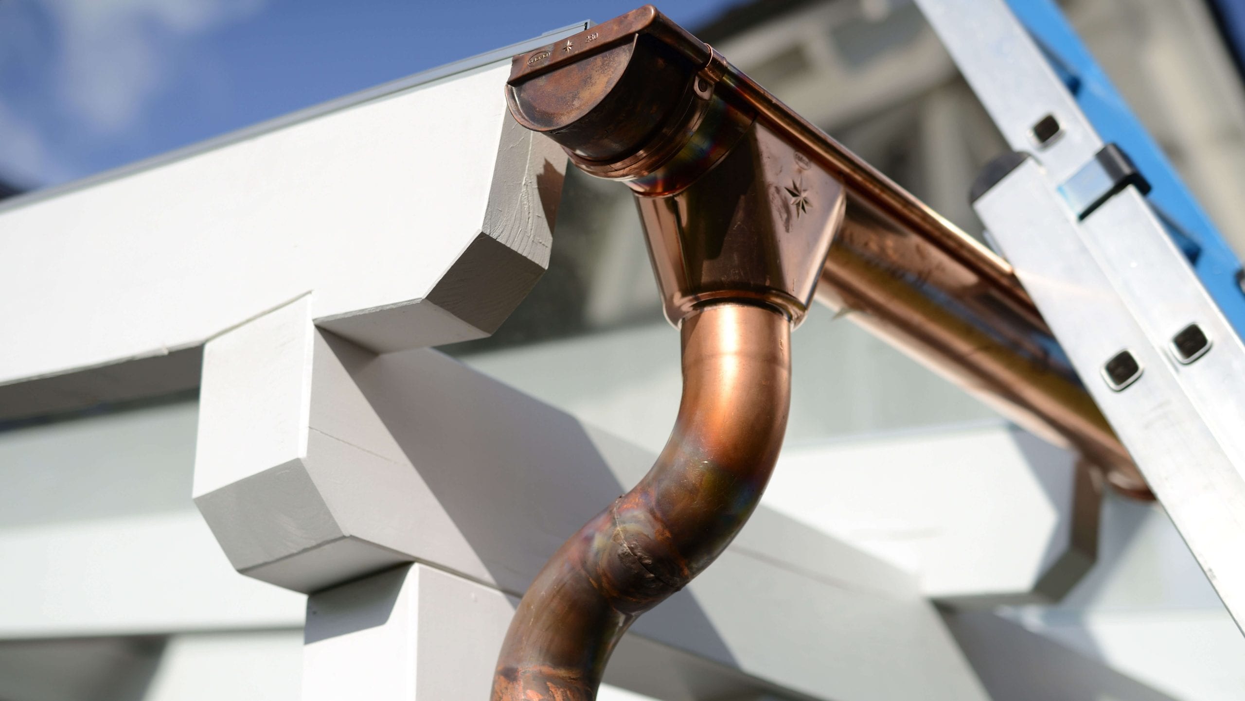 High-end copper gutters with a seamless design for residential properties in St. Paul